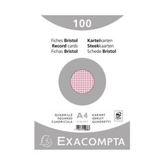 View more details about Exacompta Record Cards 210x297mm Square Pink x10 (Pack of 1000)