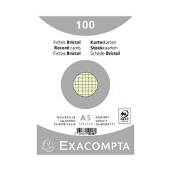 View more details about Exacompta Record Card 148x210mm Square Green x10 (Pack of 1000)