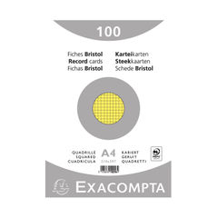 View more details about Exacompta Record Card 210x297mm Square Yellow x10 (Pack of 1000)