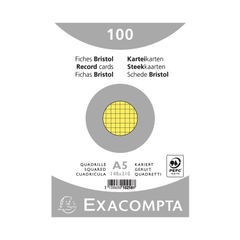 View more details about Exacompta Record Card 148x210mm Square Yellow x10 (Pack of 1000)