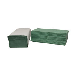 2Work V-Fold Hand Towels 1-Ply Green 190x250mm Sheets (Pack of 3600) 2W70105