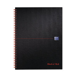 Black n Red A4+ Matt Wirebound Hardback Smart Notebook | 100080218