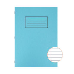 Silvine A4 Exercise Book Lined Margin Blue Pack of 10 | SV43509