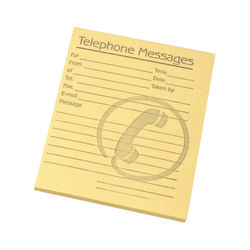 Challenge Message Pads 102 x 127mm Yellow Tel Message (Pack of 10) | F71971
