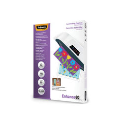 Fellowes A4 Enhance Self-Adhesive Laminating Pouches, Pack of 100 | 53022