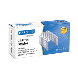 Rapesco No 24/8 8mm Metal | Box Of 5000 | S24802Z3