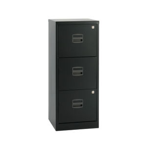 Bisley H1015mm Black 3-Drawer Filing Cabinet