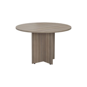 Jemini 1100x1100mm Grey Oak Round Meeting Table