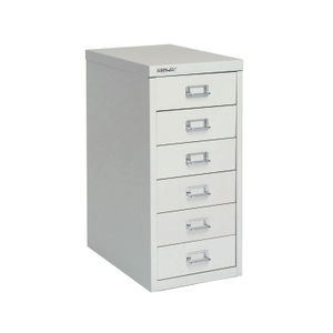 Bisley H590mm A4 Grey 6 Drawer Filing Cabinet