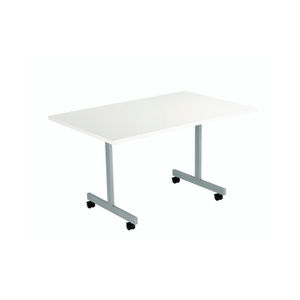 Jemini 1200x800mm White/Silver Rectangular Tilting Table