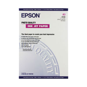 Epson White A3 Photo Quality Inkjet Paper 102gsm (Pack of 100)