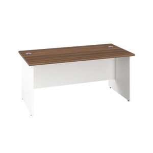 Jemini 1200x800mm Dark Walnut/White Rectangular Panel End Desk