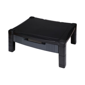 Contour Ergonomics Black Monitor Stand with Drawer