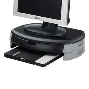 Q-Connect Monitor/Printer Stand with Storage Drawer Black