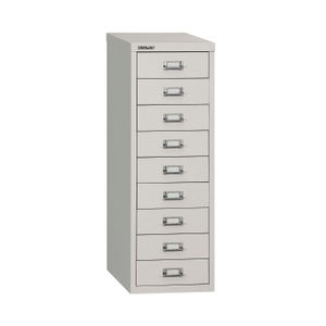 Bisley H860mm A4 Grey 9 Drawer Filing Cabinet