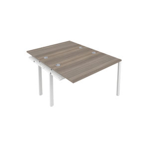 Jemini 1600x800mm Grey Oak/White Two Person Extension Desk