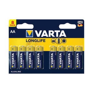 Varta Longlife AA Battery (Pack of 8)