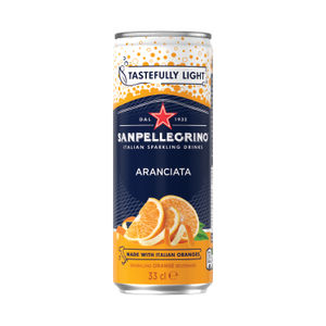 San Pellegrino Aranciata Orange 330ml Can (Pack of 24)