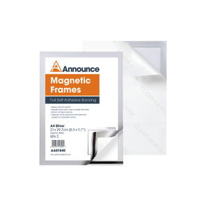 Announce A4 Silver Magnetic Frames (Pack of 2)