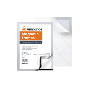 Announce A3 Silver Magnetic Frames (Pack of 2)