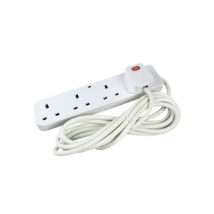 CED 4-Way White Extension Lead