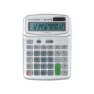 Q-Connect Large Table Top 12-Digit Calculator Grey