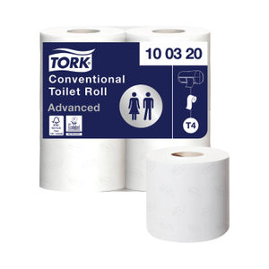 Tork T4 White 2-Ply 320 Sheet Conventional Toilet Rolls (Pack of 36)