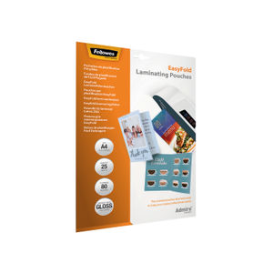 Fellowes Admire EasyFold A4 Laminating Pouches (Pack of 25)