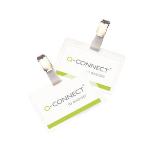 Q-Connect Hot Laminating ID Badge with Clip (Pack of 25)