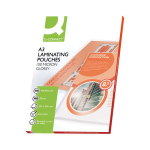 Q-Connect A3 Laminating Pouch 200 Micron (Pack of 100)