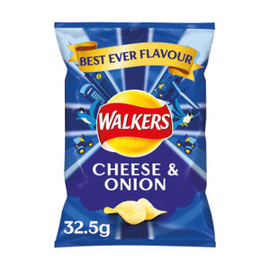 Walkers Cheese and Onion Crisps 32.5g (Pack of 32)