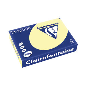 Clairefontaine A4 160gsm Canary Trophee Card (Pack of 250)