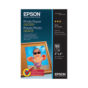 Epson 4 x 6 Inch White 200gsm Glossy Photo Paper (Pack of 50)