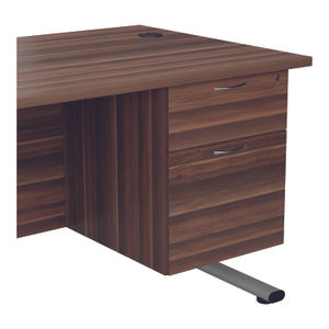 Jemini 655 Dark Walnut 2 Drawer Fixed Pedestal