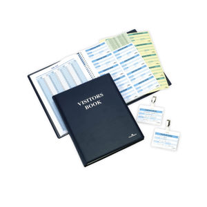 Durable Visitors Book with 300 Badge inserts