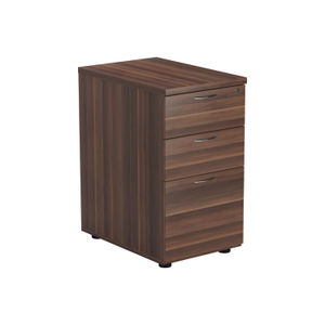 Jemini H730mm Walnut 3 Drawer Desk High Pedestal