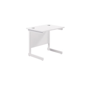 Jemini 800x600mm White/White Single Rectangular Desk