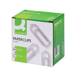 Q-Connect 32mm Large Paperclips (Pack of 1000)