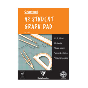 Chartwell A3 Student Graph Pad 30 Leaf 1, 5, 10mm