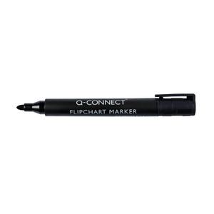 Q-Connect Flipchart Marker Pen Bullet Tip Black (Pack of 10)