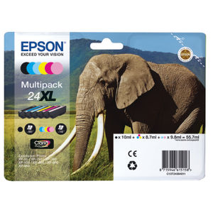 Epson 24XL High Capacity Black/Colour Ink Multipack - C13T24384011