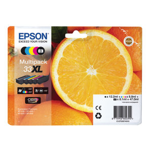 Epson 33XL CMYK High Yield Ink Multipack - C13T33574011