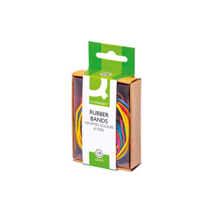 Q-Connect Assorted Colour and Sizes Rubber Bands (Pack of 10)