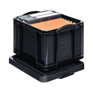 Really Useful 35L Black Recycled Storage Box