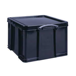 Really Useful 42L Black Recycled Storage Box