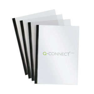 Q-Connect A4 5mm Black Slide Binder and Cover Set (Pack of 20)