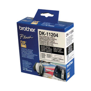 Brother P-Touch DK Black on White Label (Pack of 400)