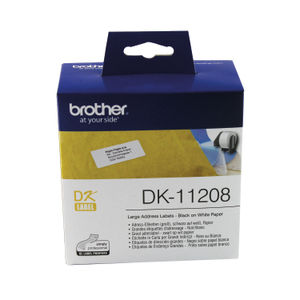 Brother Large Black on White Address Labels (Pack of 400)
