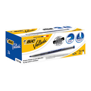 Bic Velleda 1721 Fine Tip Blue Whiteboard Markers - (Pack of 24)