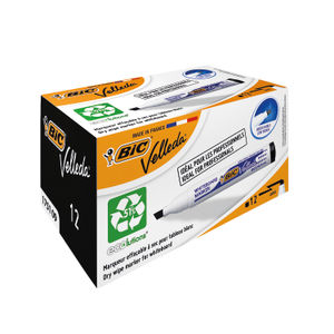 BIC Velleda 1751 Black Drywipe Marker (Pack of 12)